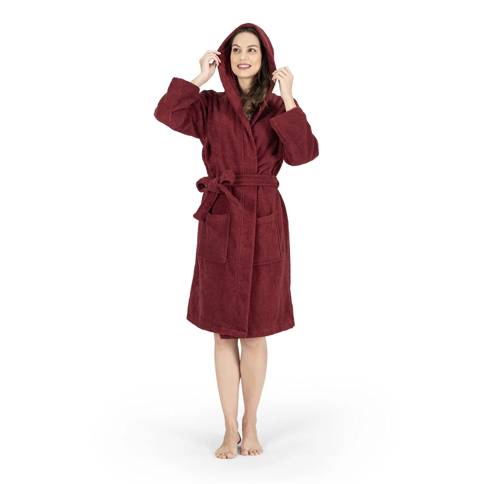 Hooded  Turkish Cotton Unisex Bath Robe Collection | Wayfair North America