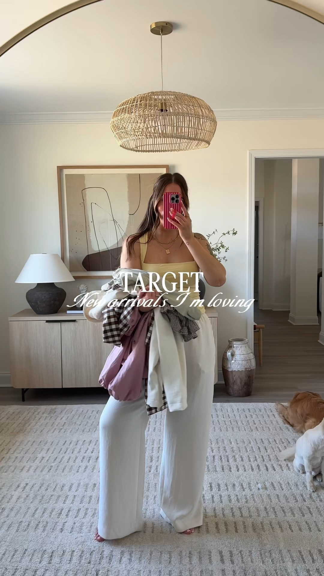 Target spring fashion arrivals. New at Target. Spring fashion. Target haul. Target run. Target style. Spring tank top. Lightweight jacket. Aritzia lodge pants. 

#LTKootd