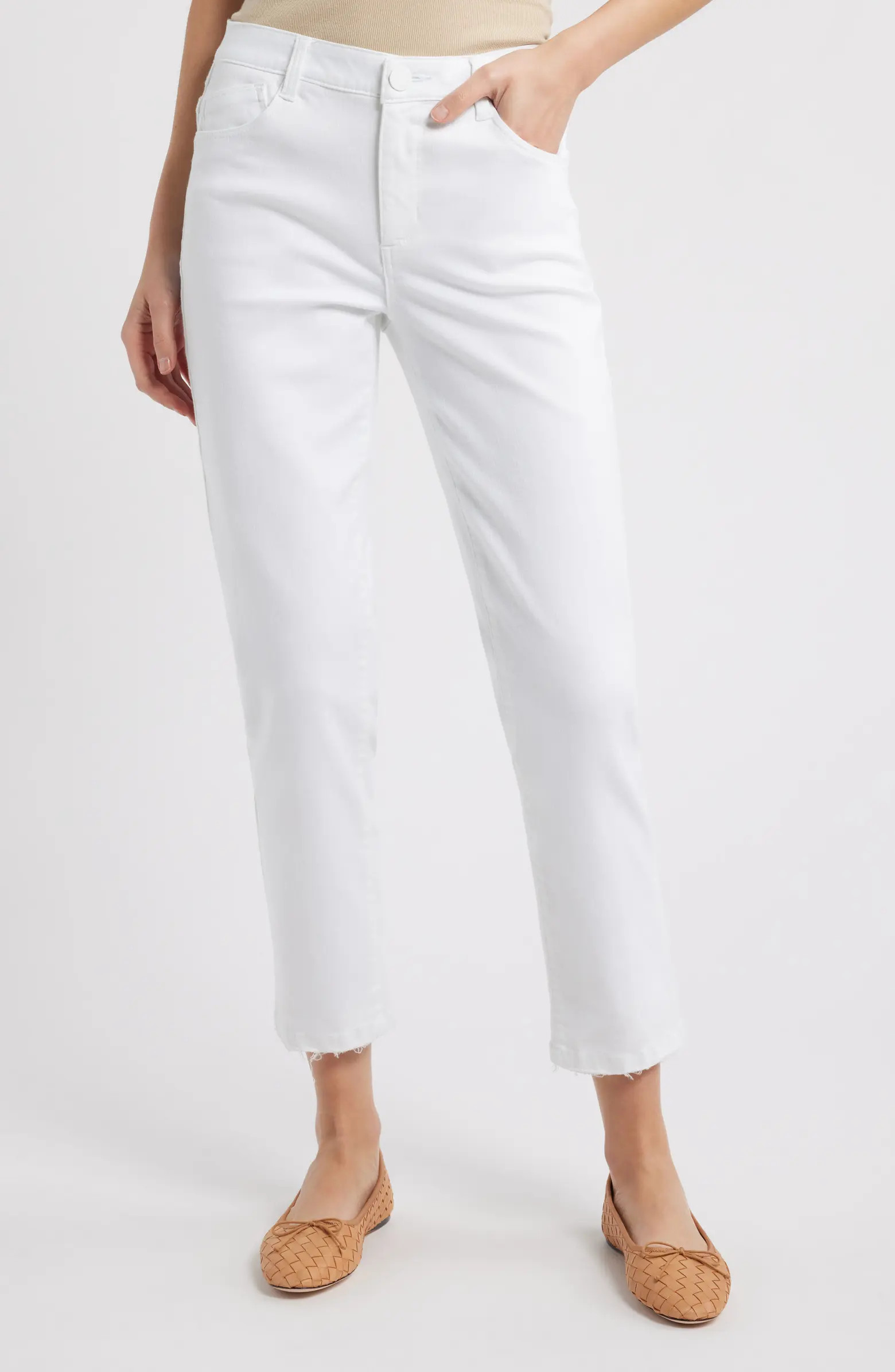 Wit & Wisdom Logan 'Ab'Solution High Waist Ankle Slim Straight Leg Jeans | Nordstrom | Nordstrom