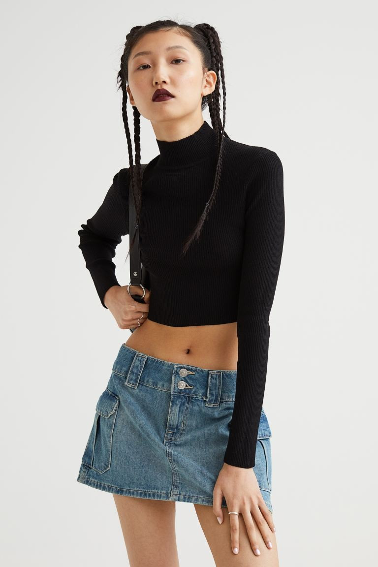 Ribbed Mock Turtleneck Top | H&M (US + CA)