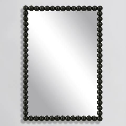 Uttermost Serna 30" x 20.5" Black Metal Vanity Mirror - #213A2 | Lamps Plus | Lamps Plus