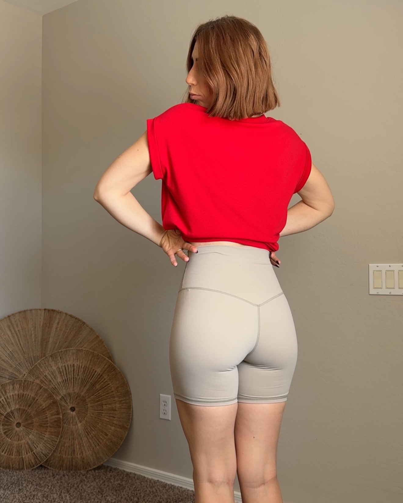 Amazon activewear!

Details:
•Biker shorts: size medium size up one if in between
• Red crop tshirt either cuff sleeve: size small

#LTKStyleTip #LTKActive #LTKPetite