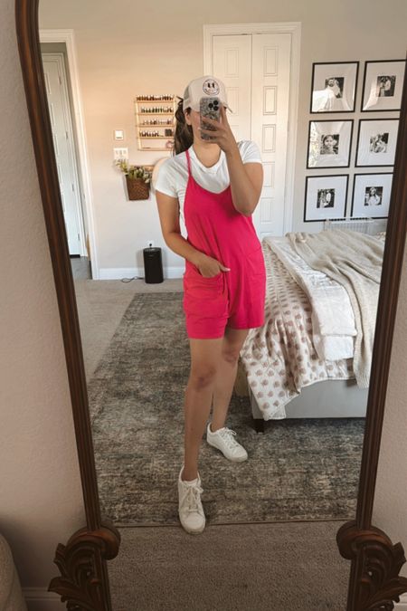 Amazon flowy romper, look for less, casual mom outfit, running errands, drop off, summer outfit, 20% off white sneaker sale, ootd 

#LTKStyleTip #LTKFindsUnder50