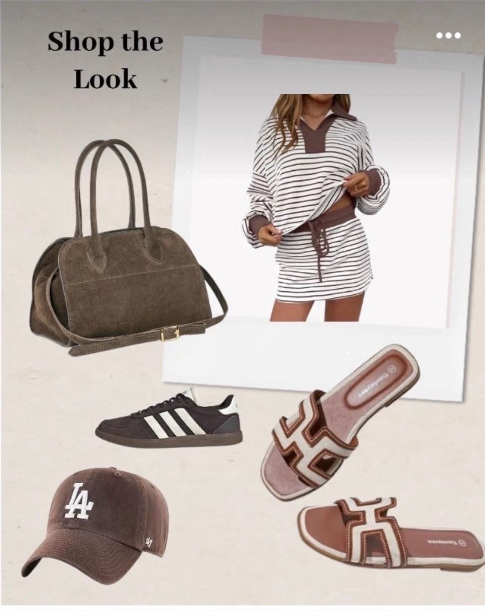 Chocolate brown is having a moment and I’m here for it 🤎🍂 I put together this easy fall look with cozy stripes, sneakers, slides, a suede-look bag & the cutest LA hat. Casual, comfy and easy to mix & match.

#AmazonFinds #AmazonFashion #FallFashion #FallOutfit #ChocolateBrown #AmazonOutfit #CasualStyle #FallFinds #PetiteStyle #Over40Style

#LTKSeasonal #LTKOver40 #LTKPetite