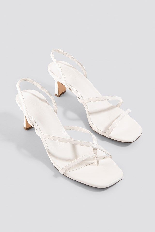 Asymmetric Straps Sandals White | NA-KD Global