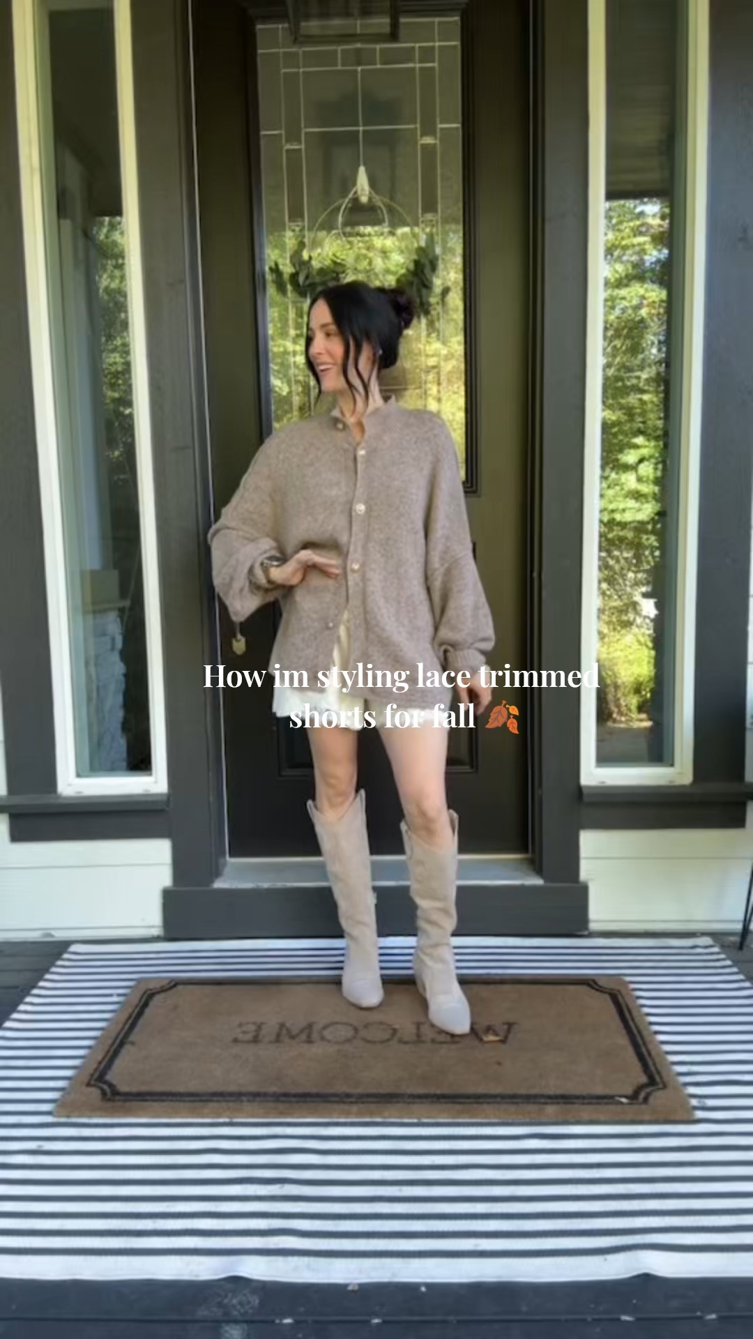 How I’ll be wearing lace shorts in the fall 🍂

#LTKStyleTip #LTKFindsUnder50 #LTKSeasonal