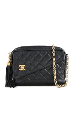 Chanel Women's Pre-Loved Bijoux Quilted Lambskin Camera Bag, Black, One Size | Amazon (US)