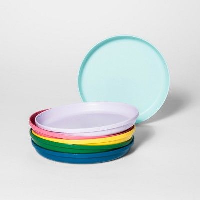 7.3" 6pk Plastic Kids Dinner Plates - Pillowfort&#8482; | Target