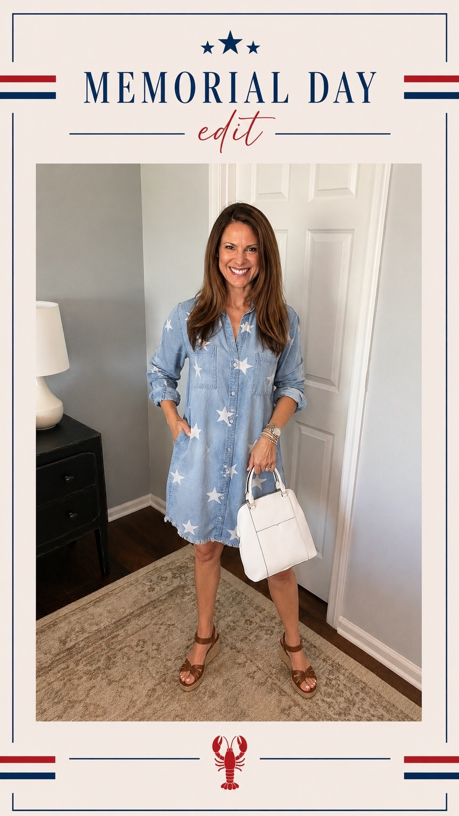 Memorial Day outfit 🇺🇸 This denim star dress is such an easy throw-on-and-go look for summer parties, cookouts, and weekend plans. Comfortable, cute, and petite friendly. ⭐️

#LTKPetite #LTKootd #LTKOver40