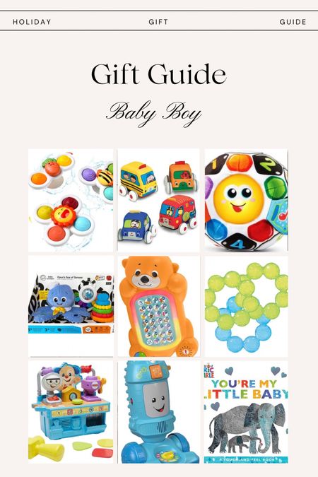 Gift guide for baby boys 0-12 months

#LTKHoliday #LTKkids #LTKGiftGuide