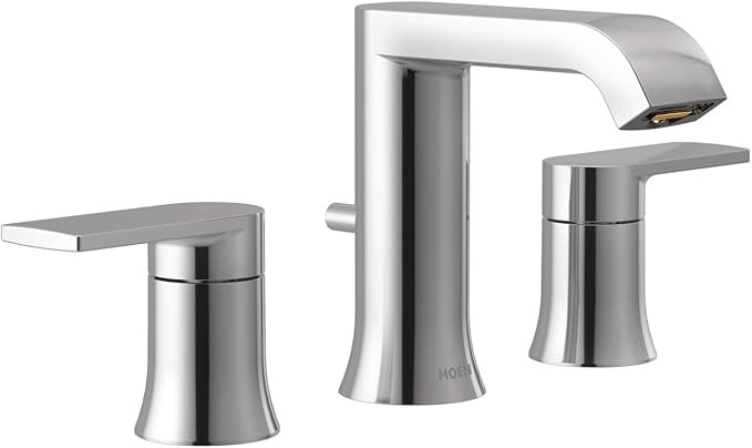 Moen T6708 Genta LX Two Handle Widespread Modern Bathroom Faucet Valve Required, Chrome | Amazon (US)
