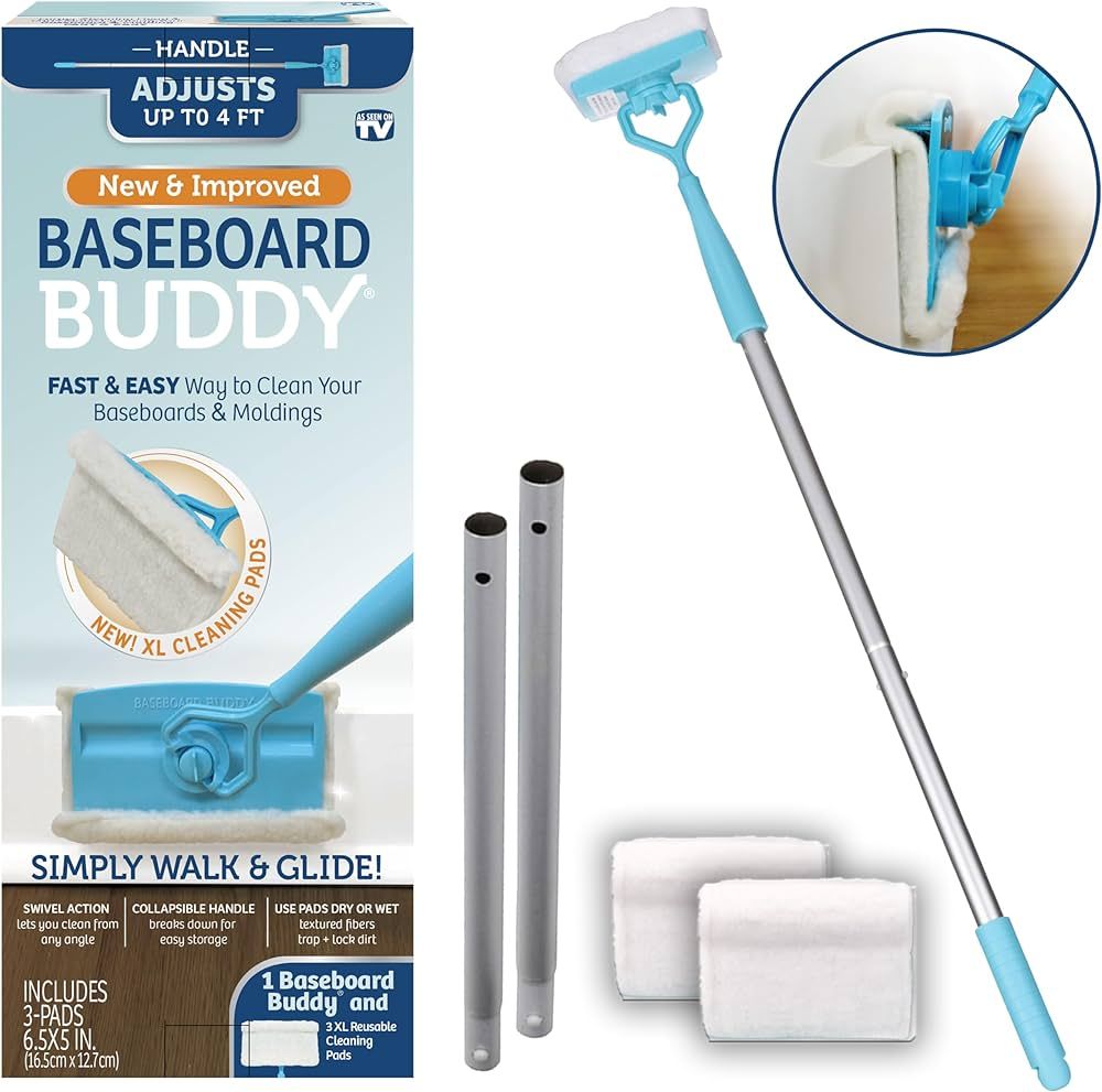 Baseboard Buddy – Baseboard & Molding Cleaning Tool! Includes 1 Baseboard Buddy and 3 Reusable ... | Amazon (US)