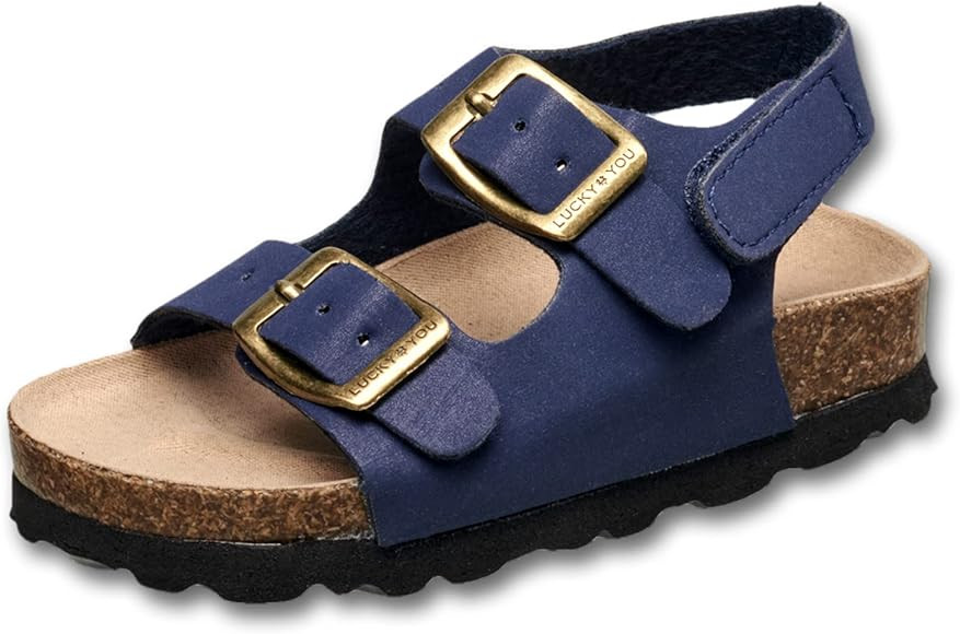 Lucky Brand Toddler Unisex Baby Boy Blanc Double Strap Casual Toddlers Sandals with Hook and Loop... | Amazon (US)