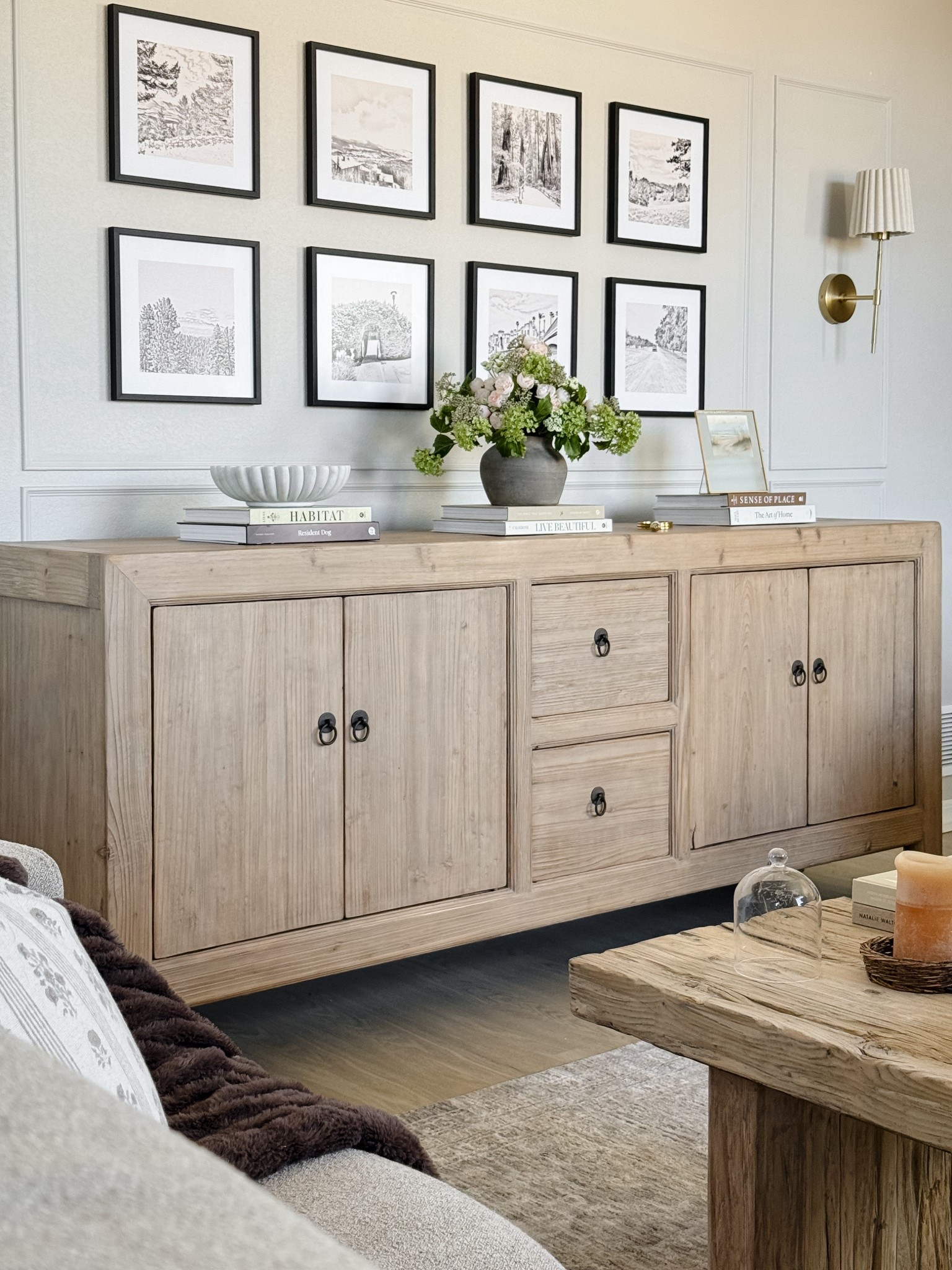 reclaimed wood sideboard styling

#LTKHome