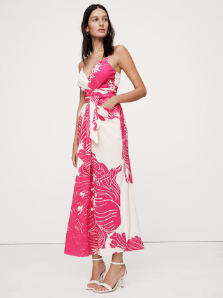 Matte Silk Wrap Dress | Banana Republic (US)