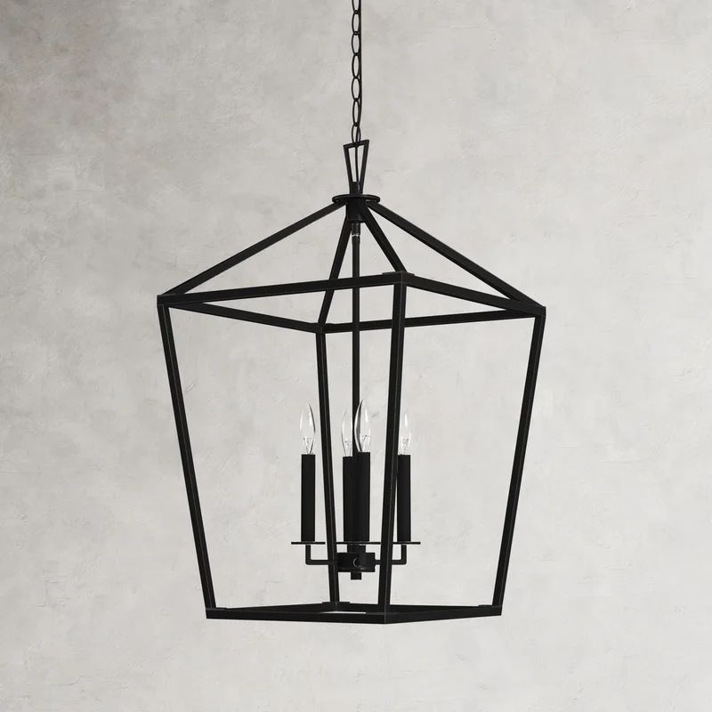 Hastings 4 - Light Dimmable Lantern Geometric Chandelier | Wayfair North America