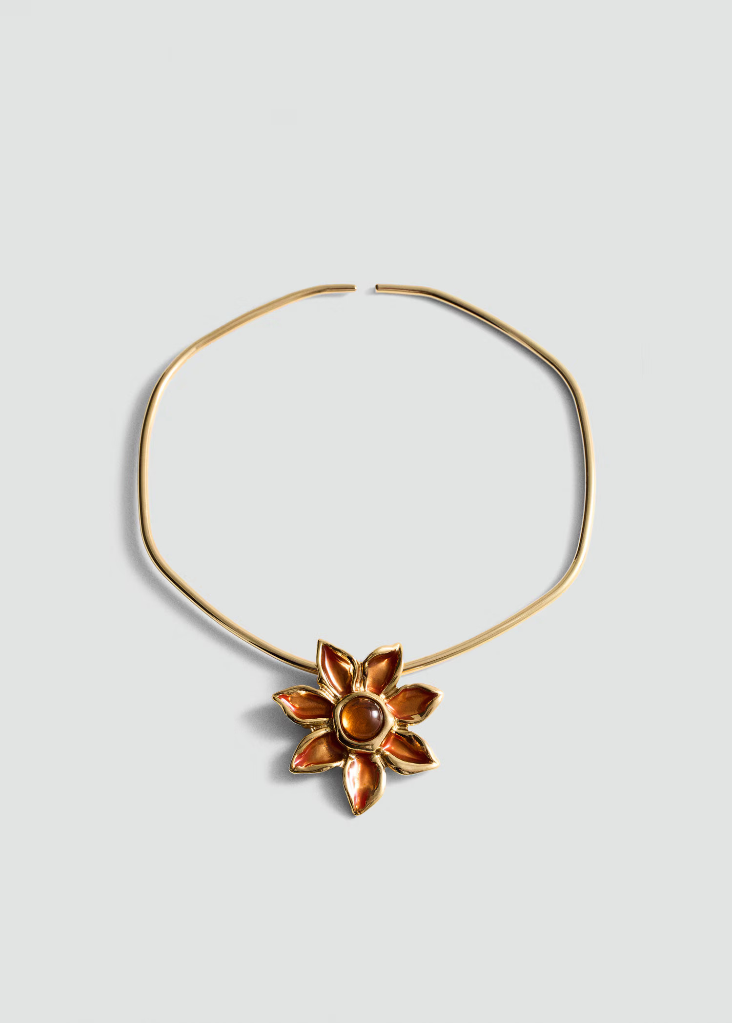 Rigid choker necklace | MANGO (UK)