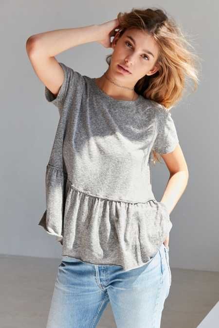 Truly Madly Deeply Dusty Road Peplum Tee Dress | Urban Outfitters US