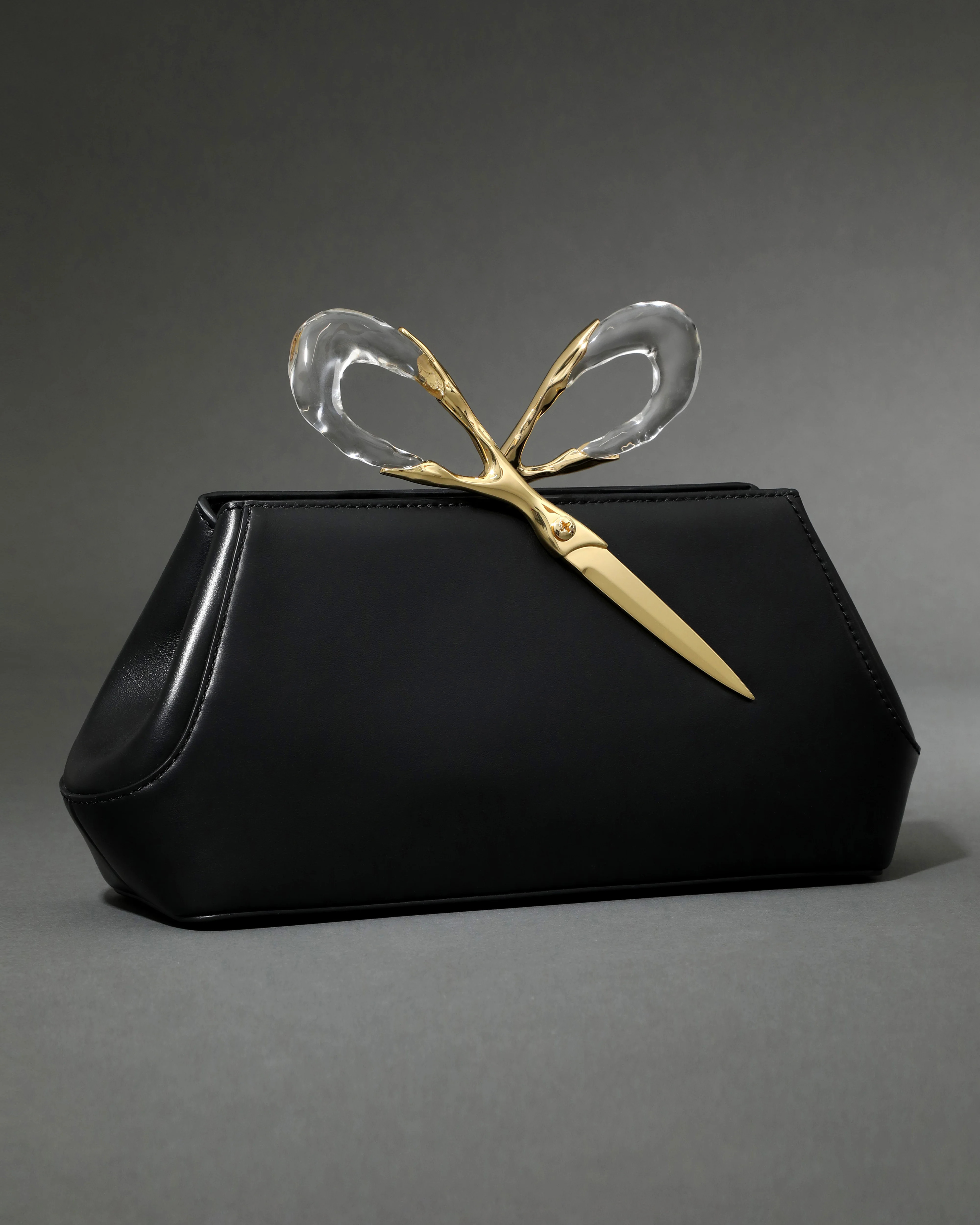 The Scissor Clutch in Black Leather | Alexis Bittar | Alexis Bittar