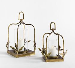 Botanical Forged-Iron Lantern | Pottery Barn (US)