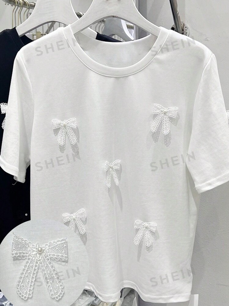 SHEIN EZwear Slim Fit Women's Casual Short Sleeve T-Shirt, Women's Clothing | SHEIN USA | SHEIN