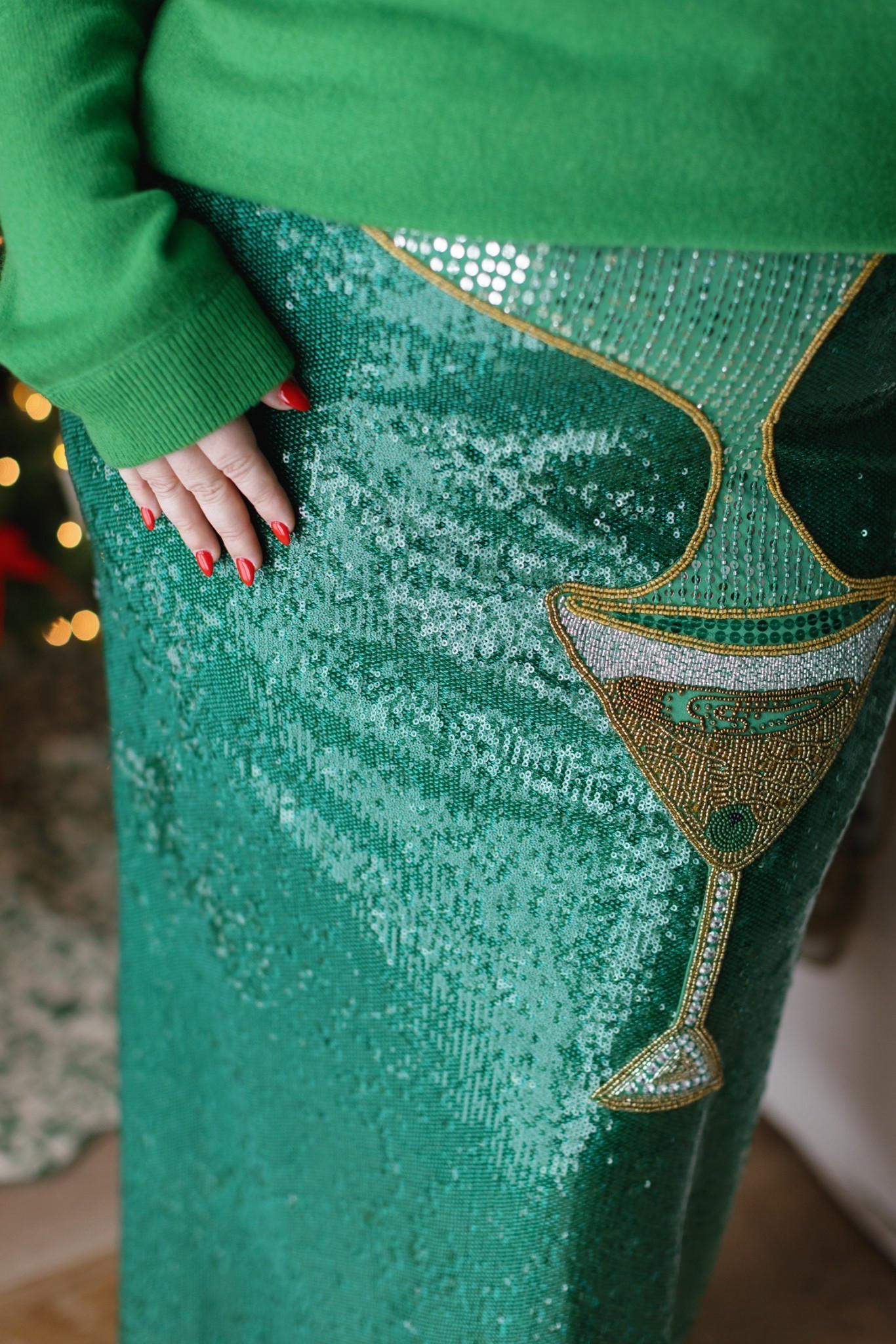 If you’re still searching for a fun holiday outfit this martini skirt is a one-of-a-kind statement piece.

#LTKMidsize #LTKHoliday #LTKootd