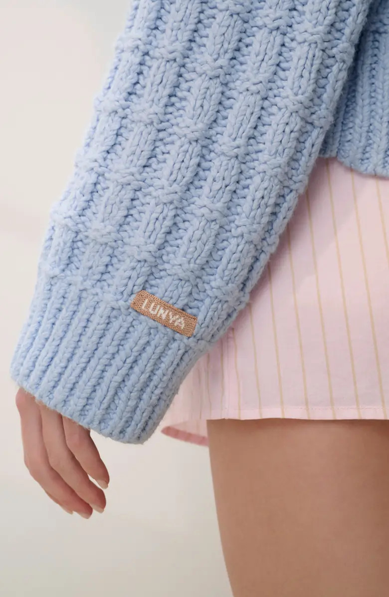 Lunya Cloud Cotton Basket Stitch Cardigan | Nordstrom | Nordstrom