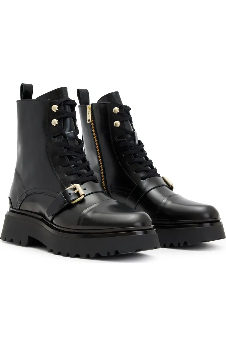 AllSaints Stellar Cap Toe Combat Boot (Women) | Nordstrom | Nordstrom