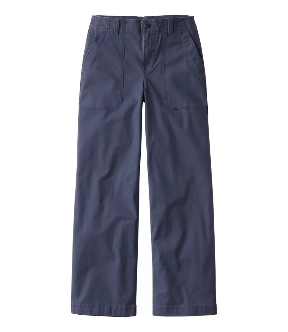 Women's 207 Vintage Cotton Canvas Pants, High-Rise Wide-Leg | L.L. Bean