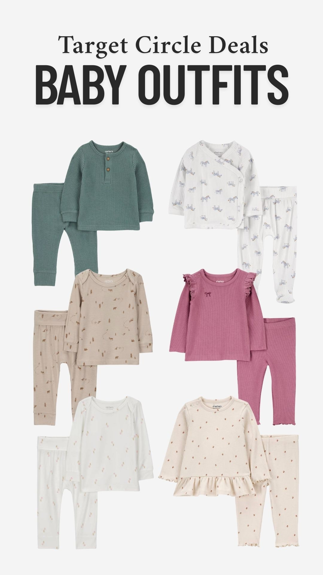Baby outfit sets on sale for Target Circle 🎯😍

#LTKBaby #LTKStyleTip #LTKSaleAlert