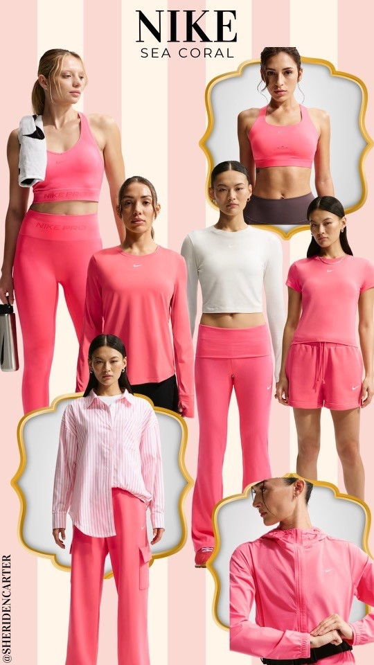 NIKE has the best athletic/athleisure wear in CORAL PINK! 

#LTKActive #LTKValentine #LTKootd