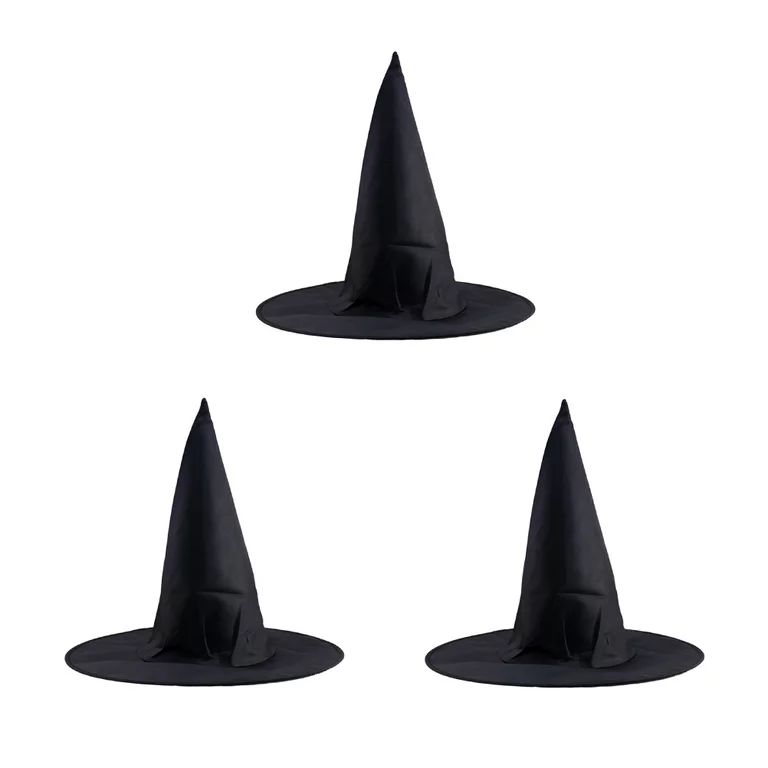 TOYMYTOY 3 Pcs Halloween Steeple Witch Hat Classic Black Cap Party Props Accessories | Walmart (US)