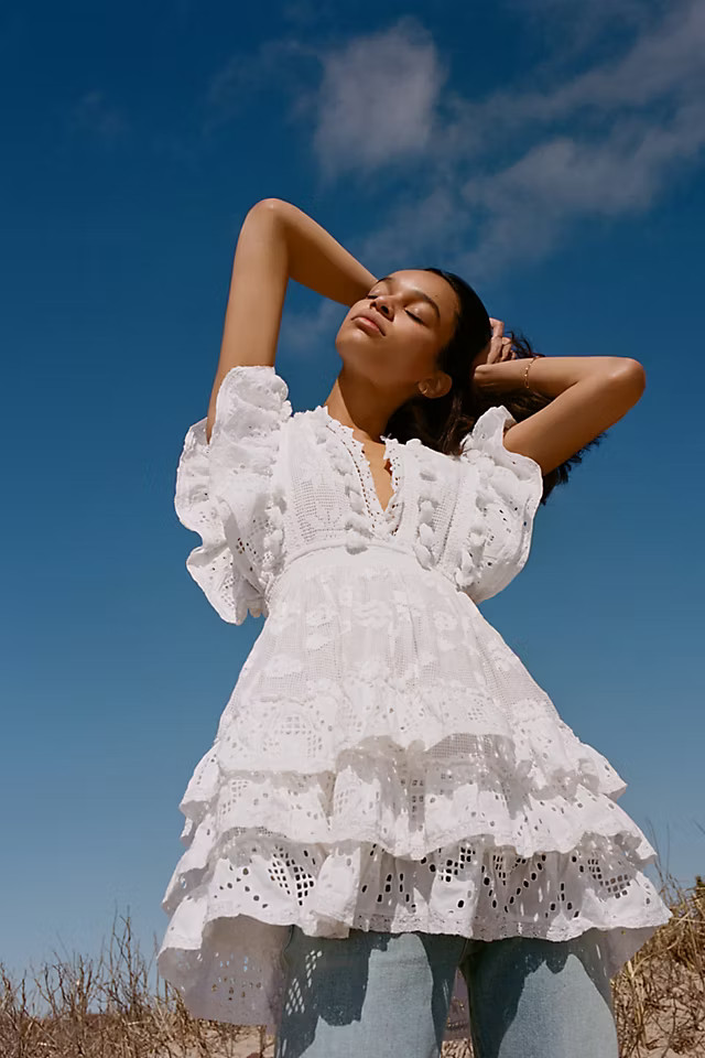 Dreamer Ruffled Mini Dress | Anthropologie (US)
