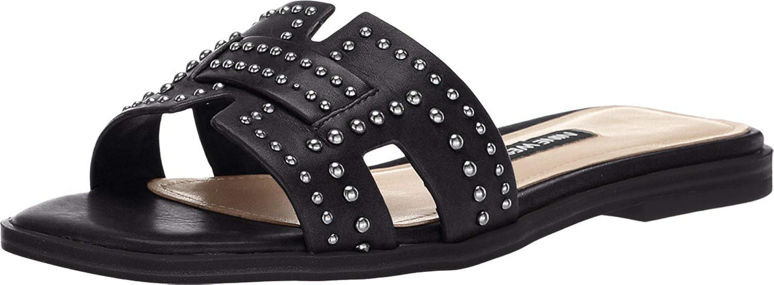 Womens Genesia Leather Studded Slide Sandals | Amazon (US)