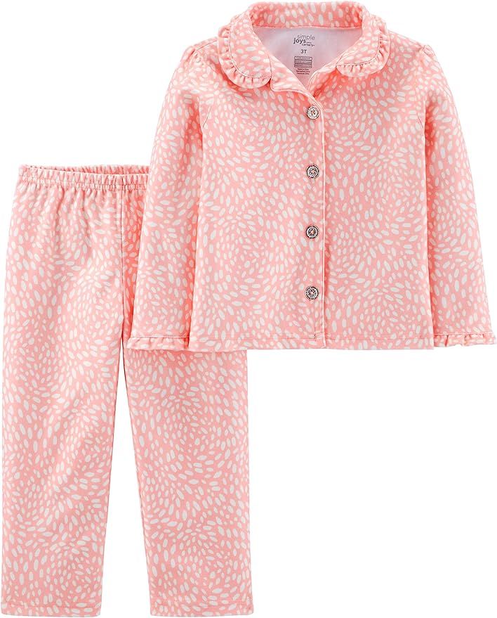 Simple Joys by Carter's Toddlers and Baby Girls' 2-Piece Coat Style Pajama Set | Amazon (US)