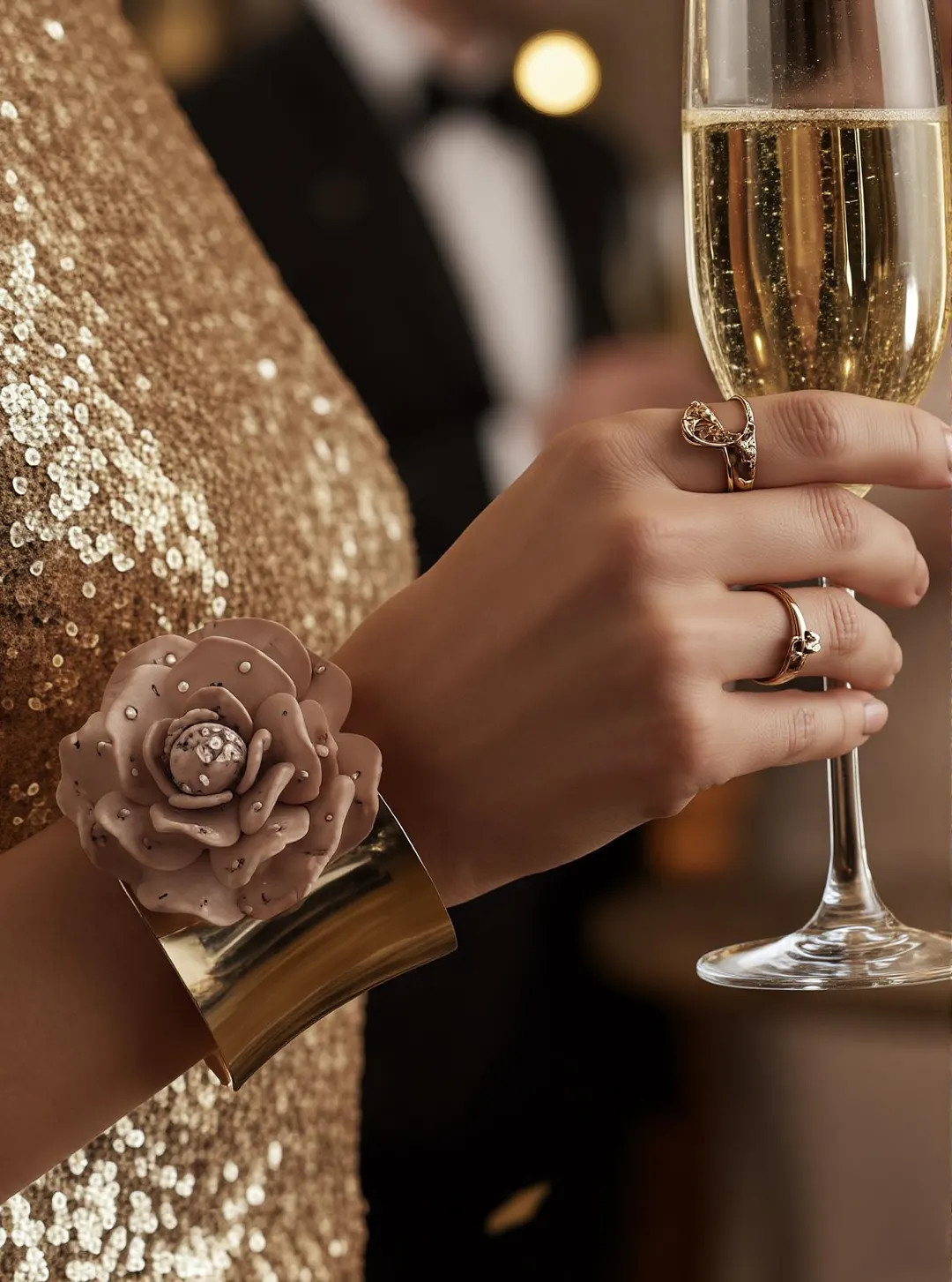 2” One-of-a-kind OOAK Sculpted Gold-lined Leather Cuff Bracelet in Blush Pink With Rhinestones ... | Etsy (US)