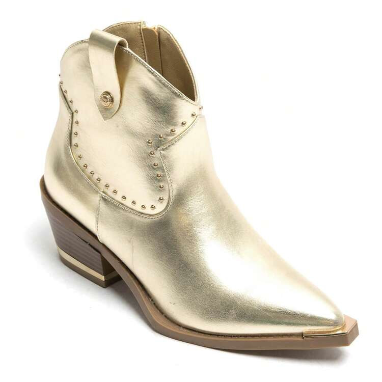 Women's Western Suede Ankle Boots, Mid-Heel, Reinforced Toe - Available In Beige, Black, Camel, Khaki And Green | SHEIN   UK | SHEIN