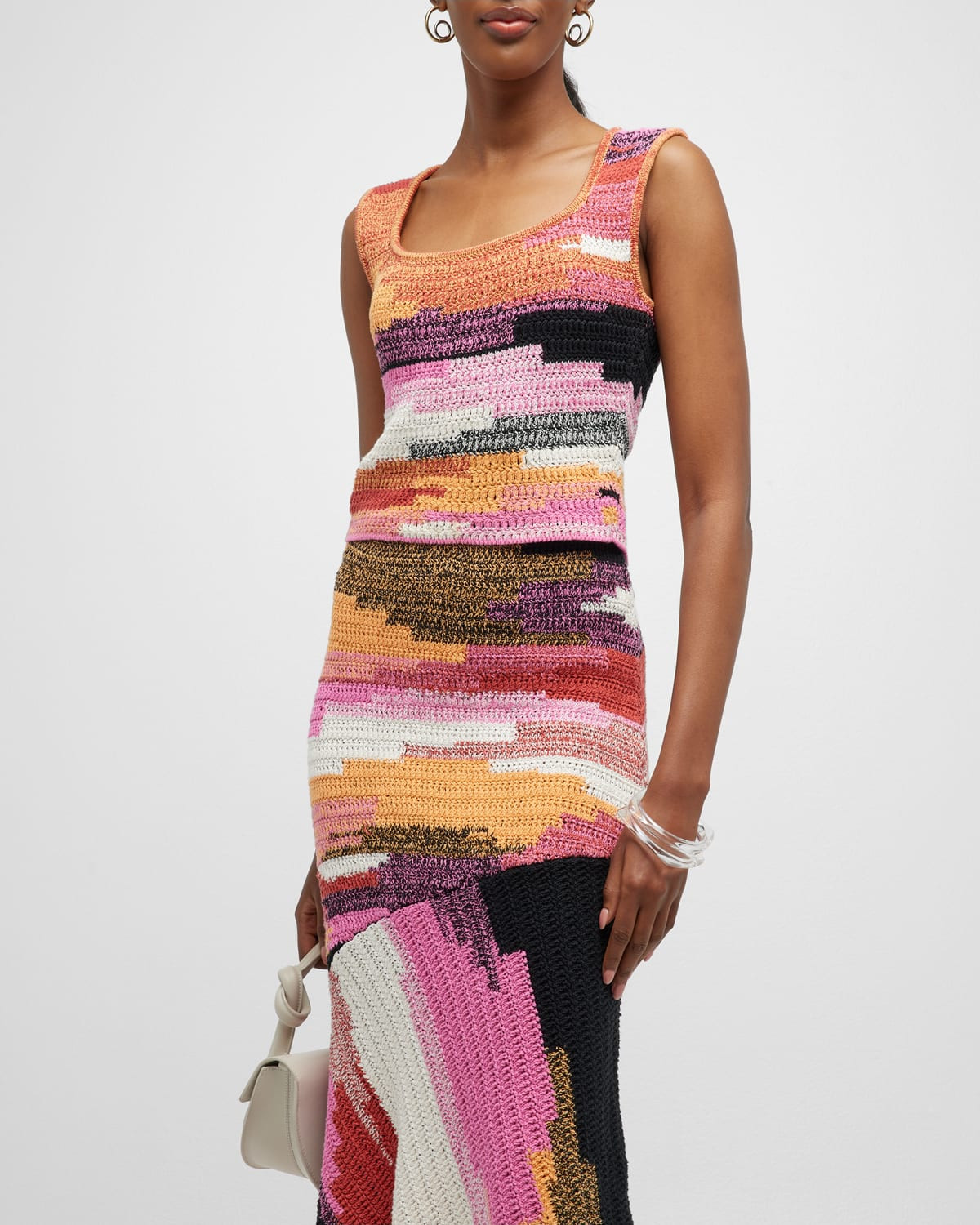 Brayden Crochet Scoop-Neck Tank | Neiman Marcus