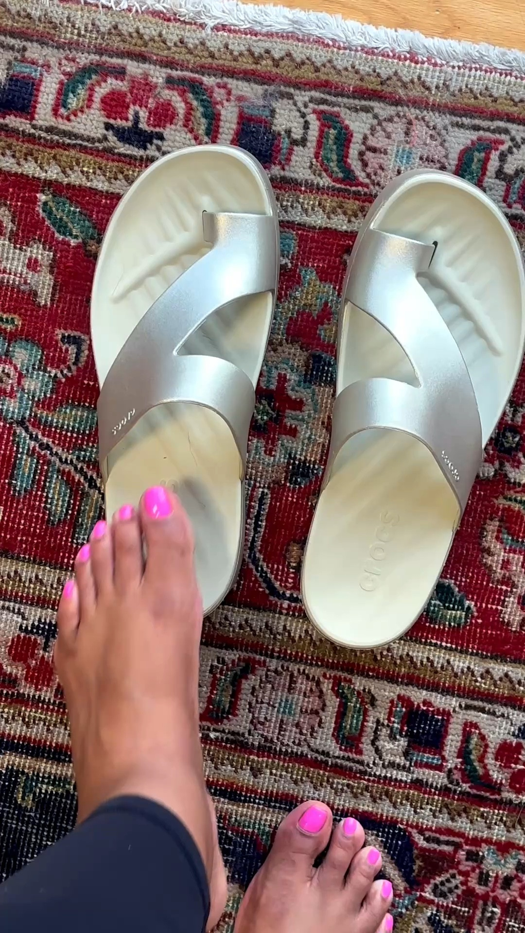 The perfect vacation shoes!! Stand and walk all day, go to the beach and dress them up for dinner! #crocs #shoes #sandals #wedgesandals #wedges