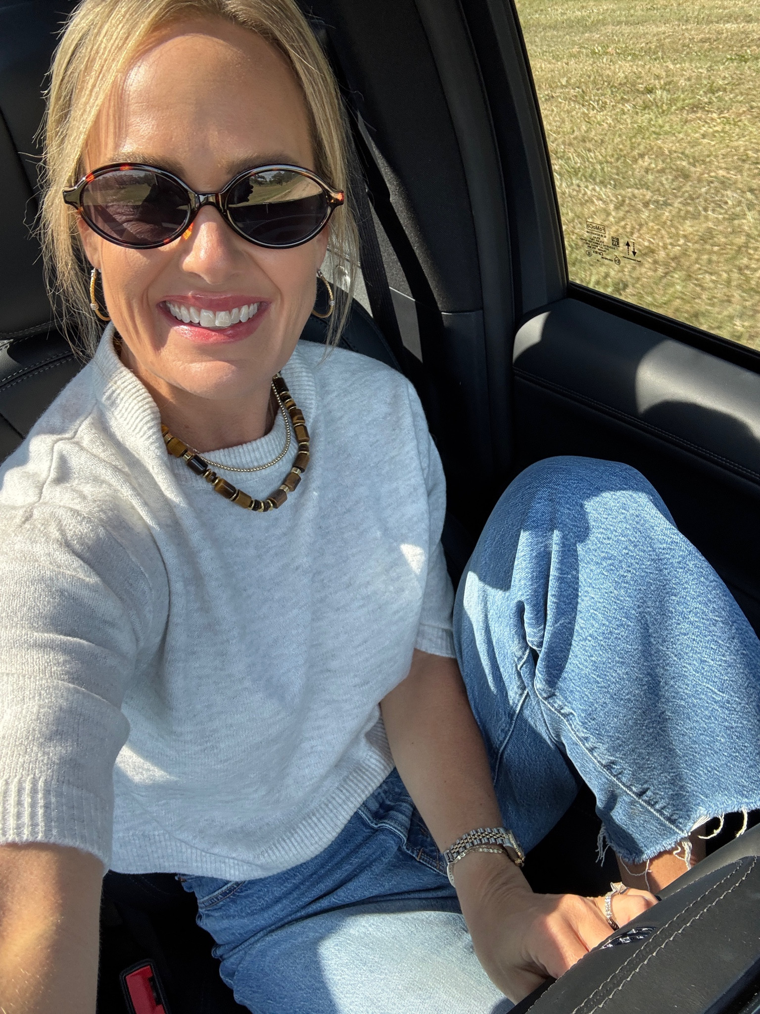 The best Target sweater. TTS. 

Amazon sunglassess

#LTKstyletip