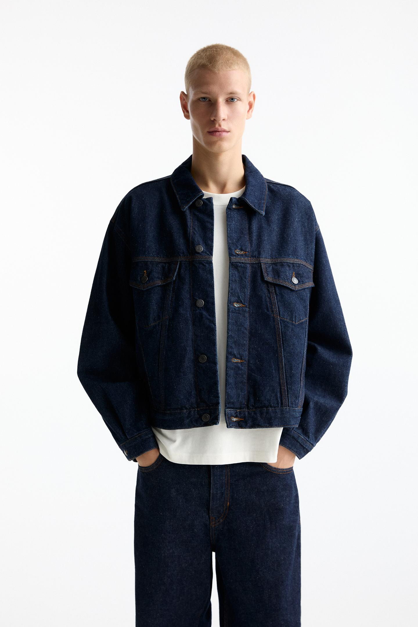 P&B Black Label boxy denim jacket | PULL and BEAR UK