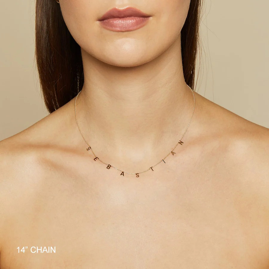 THE ORIGINAL SPACED LETTER NECKLACE - Small® | BYCHARI
