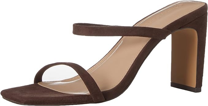 The Drop Women's Avery Square Toe Two Strap High Heeled Sandal | Amazon (US)