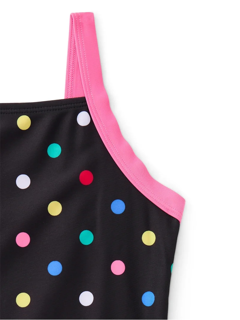 Wonder Nation Girls One Piece Swimsuit with UPF 50+, Sizes 4-18 & Plus | Walmart (US)