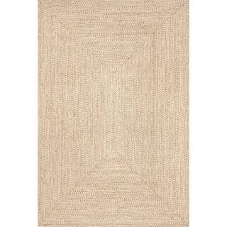 Lefebvre Casual Braided Tan 8 ft. x 11 ft. Patio/Indoor/Outdoor Patio Living Room/Bedroom/Dining ... | The Home Depot