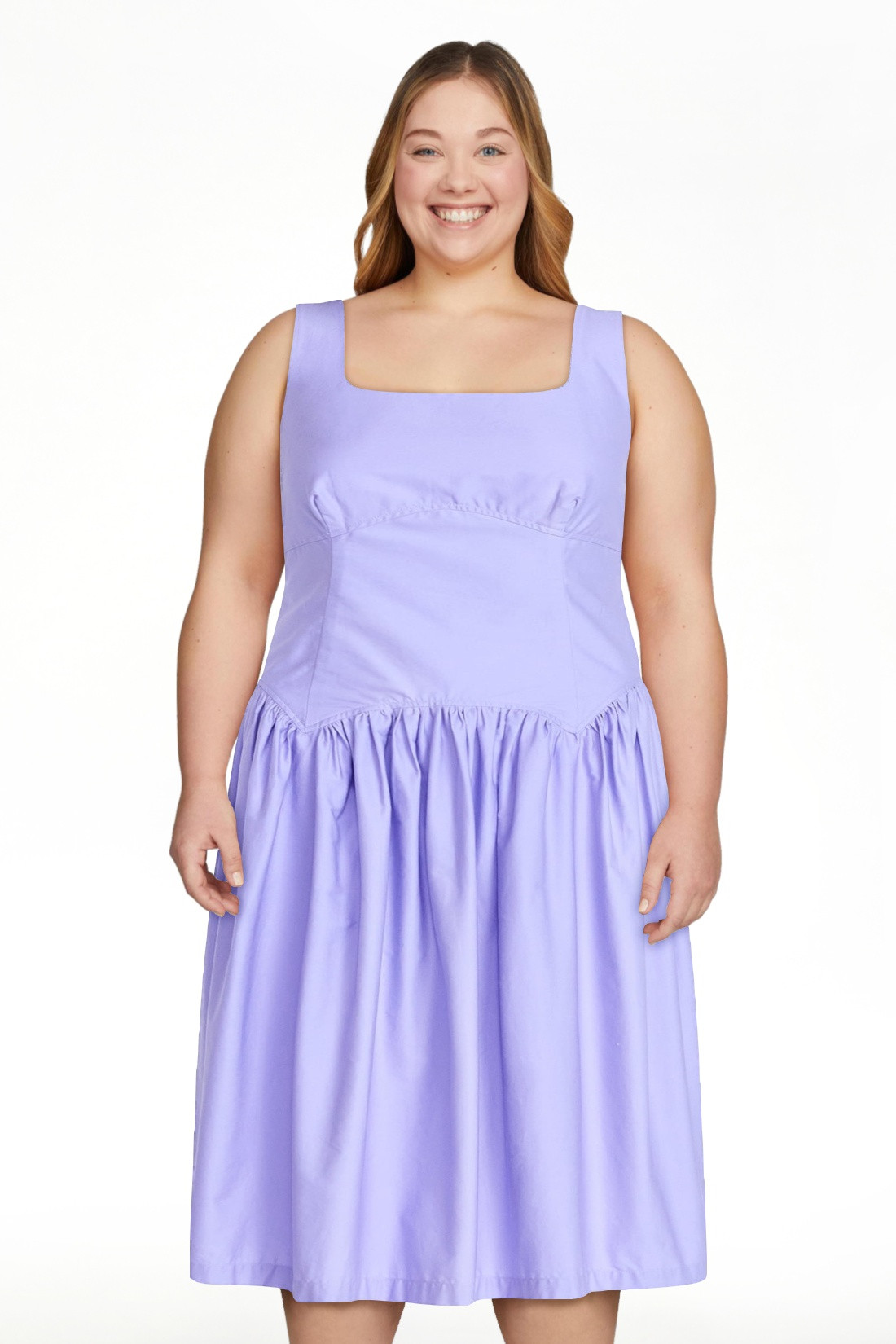 Scoop Women’s Cotton Maxi Dress with Bow Back, Sizes XS-4X | Walmart (US)