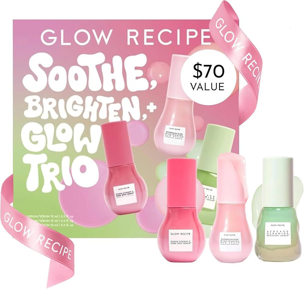 Glow Recipe Soothe, Glow & Bright Gift Set - Niacinamide Dew Drops Illuminating Primer & Avocado ... | Amazon (US)