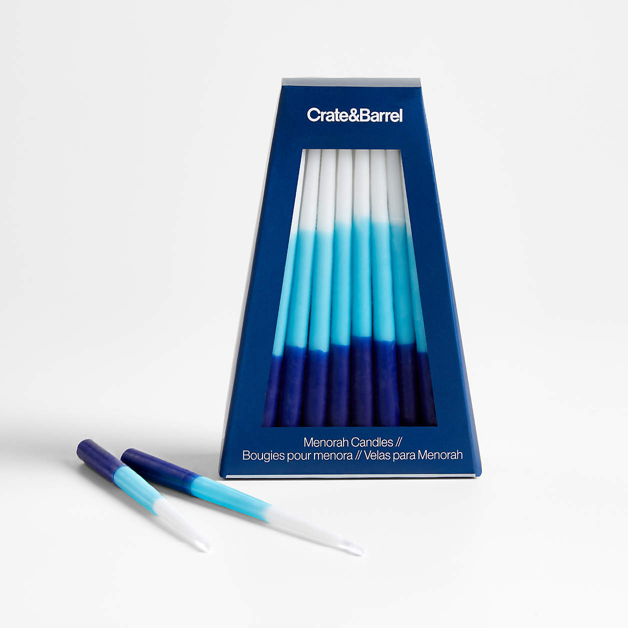 Blue Ombre Menorah Candles, Set of 45 + Reviews | Crate & Barrel | Crate & Barrel