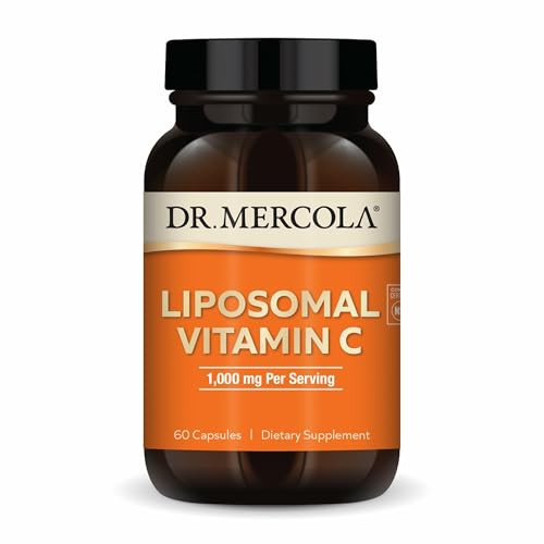Dr. Mercola Liposomal Vitamin C - Brain, Heart, Eye & Immune Support - Provides 1,000 mg of Bioavailable Vitamin C - Non-GMO, Gluten-Free & Soy-Free - 60 Capsules (30 Servings) | Amazon (US)