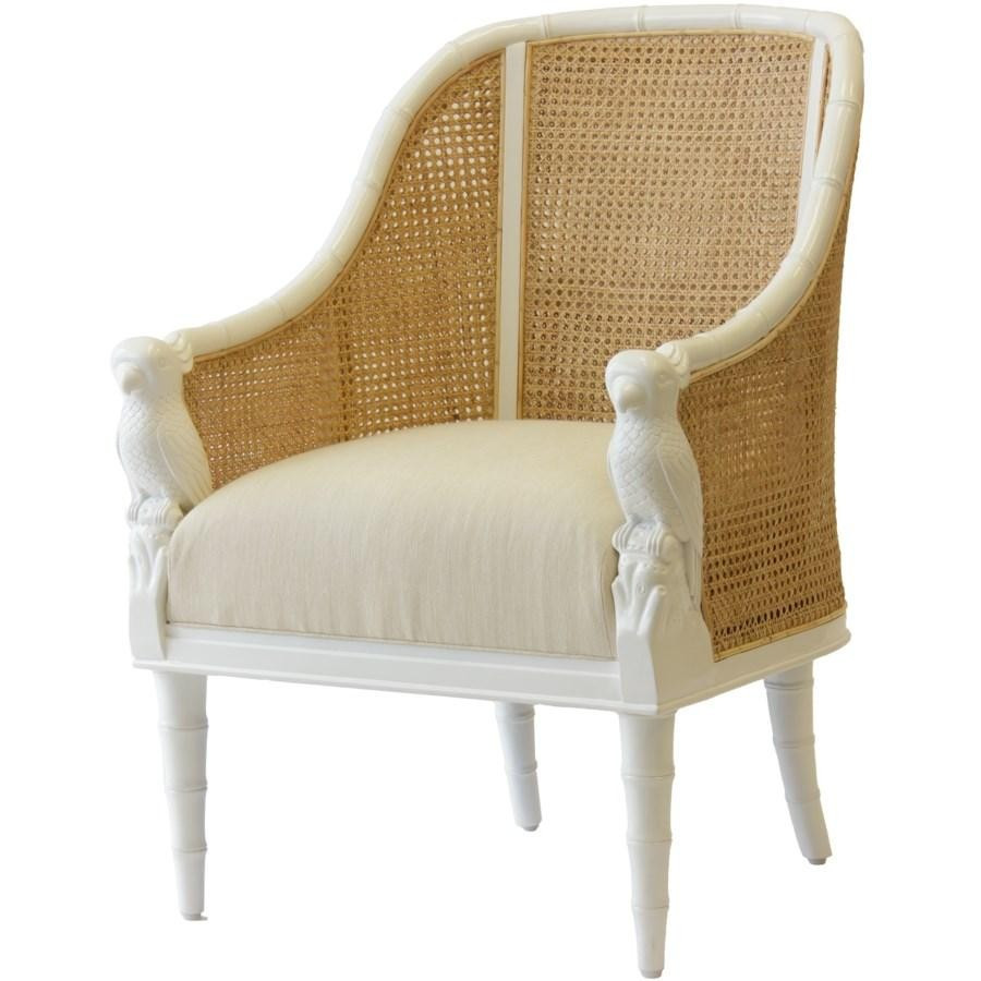Cockatoo Chair in White & Natural – BURKE DECOR | Burke Decor